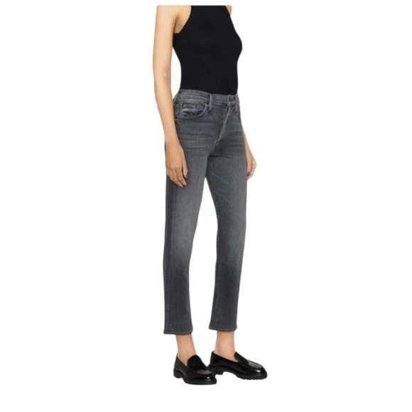 Mother Denim The Tomcat Ankle Jeans Gray Black Denim Straight Leg Womens 29 - Picture 14 of 14